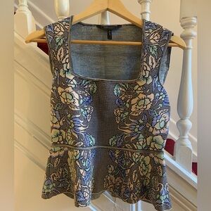 BCBGMaxAzria Stretch Knit Peplum Top. NWOT.